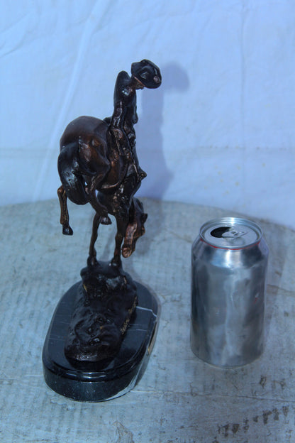 Outlaw by Remington Bronze Statue Replica, Western Decor 7" x 3" x 10"H