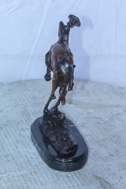 Outlaw by Remington Bronze Statue Replica, Western Decor 7" x 3" x 10"H