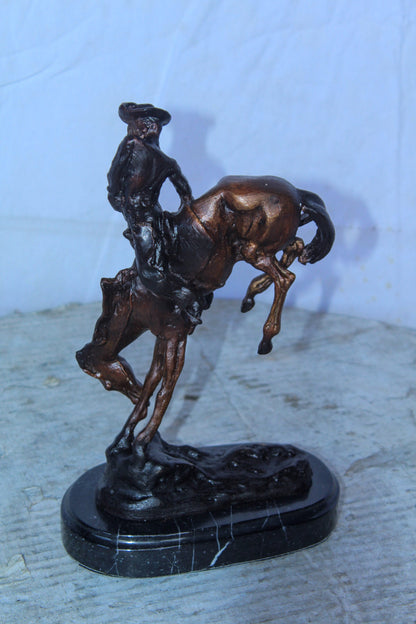 Outlaw by Remington Bronze Statue Replica, Western Decor 7" x 3" x 10"H