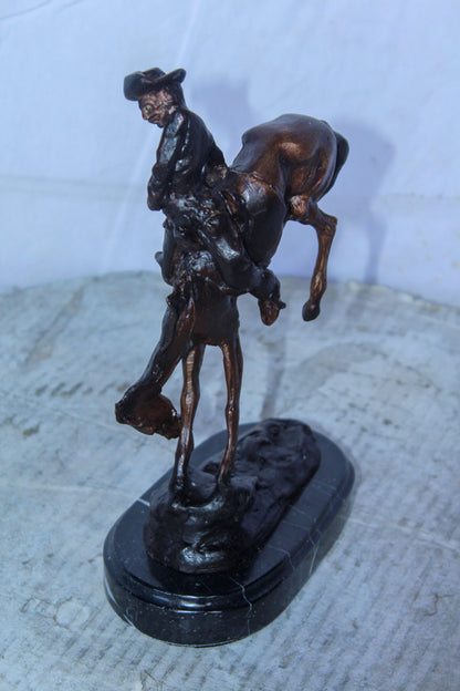 Outlaw by Remington Bronze Statue Replica, Western Decor 7" x 3" x 10"H