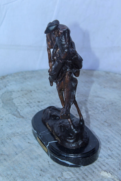 Outlaw by Remington Bronze Statue Replica, Western Decor 7" x 3" x 10"H
