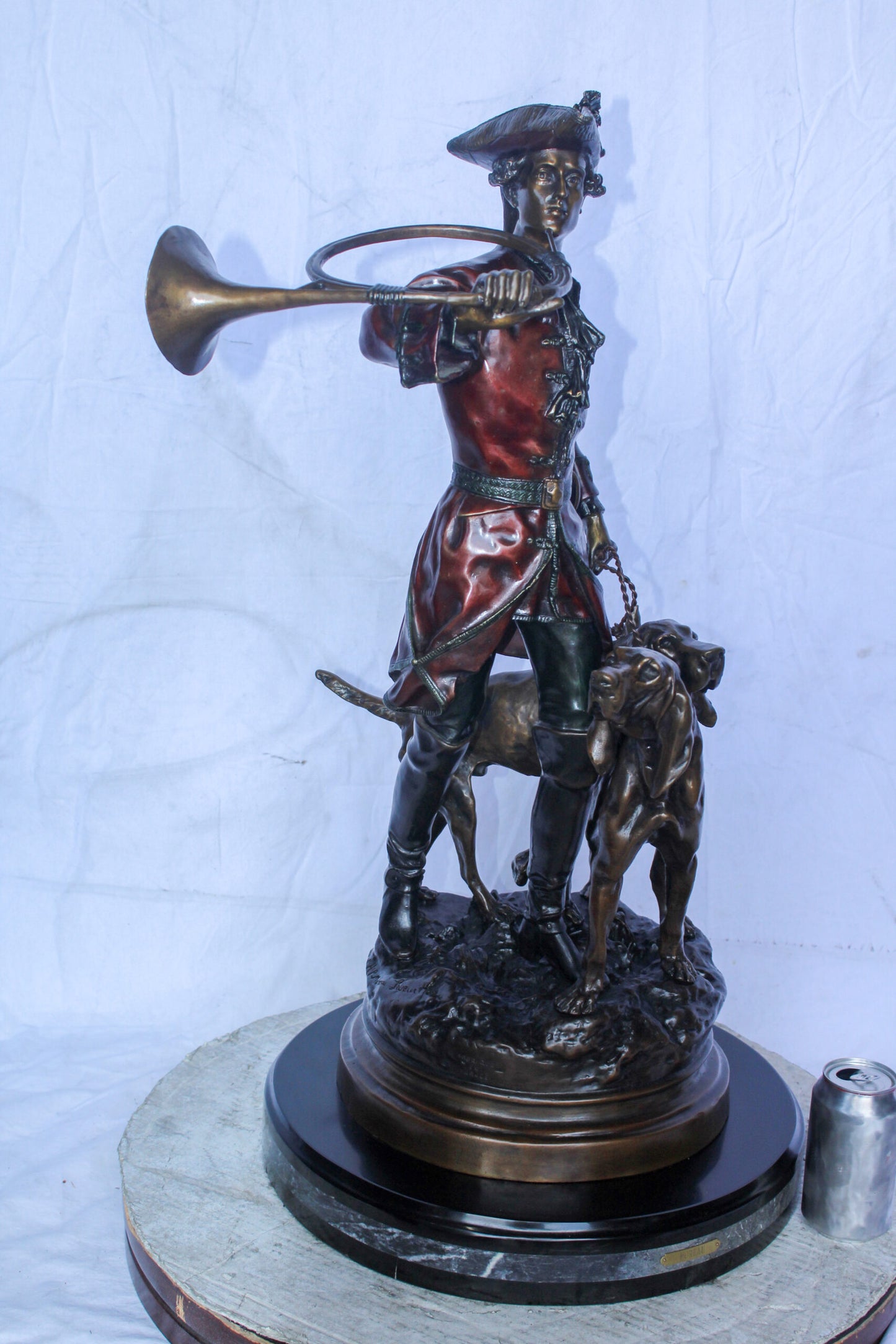 Hippolyte Moreau and Prosper Lecourtier Bronze Statue Replica 18" x 16" x 33"H