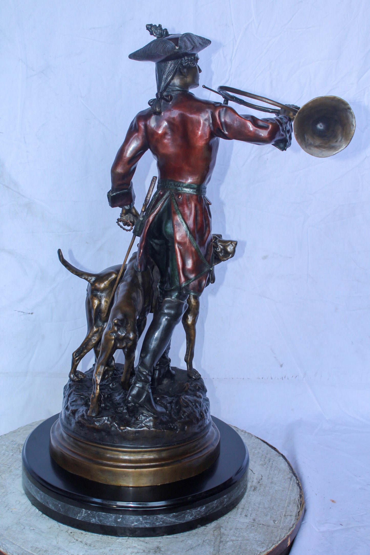 Hippolyte Moreau and Prosper Lecourtier Bronze Statue Replica 18" x 16" x 33"H
