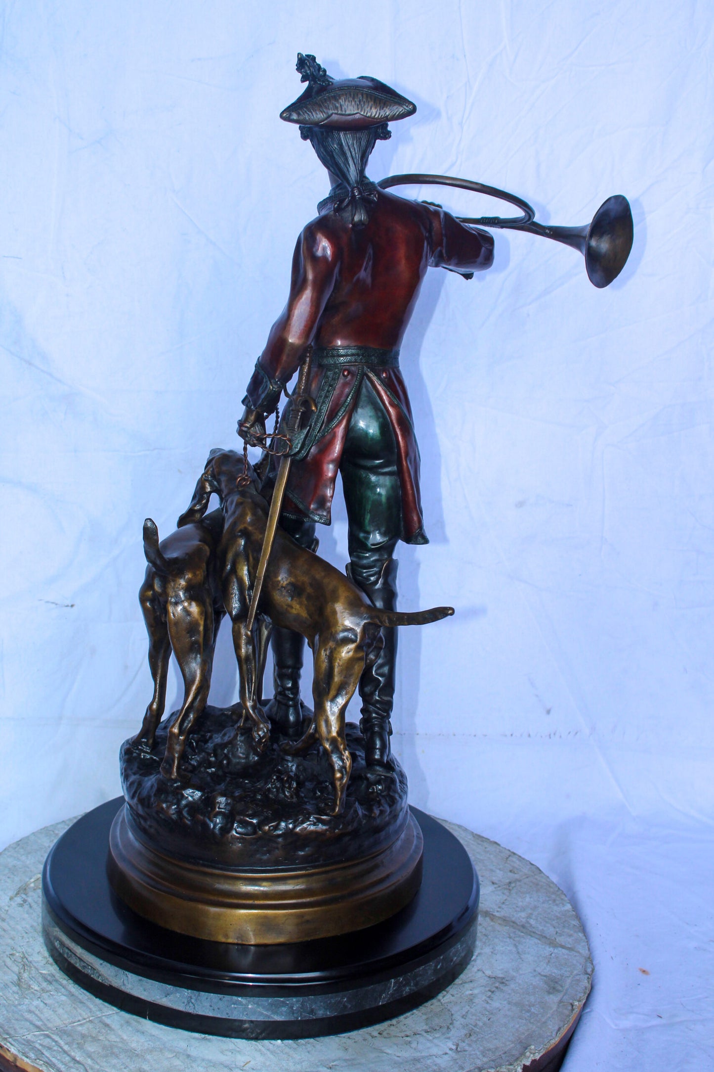 Hippolyte Moreau and Prosper Lecourtier Bronze Statue Replica 18" x 16" x 33"H