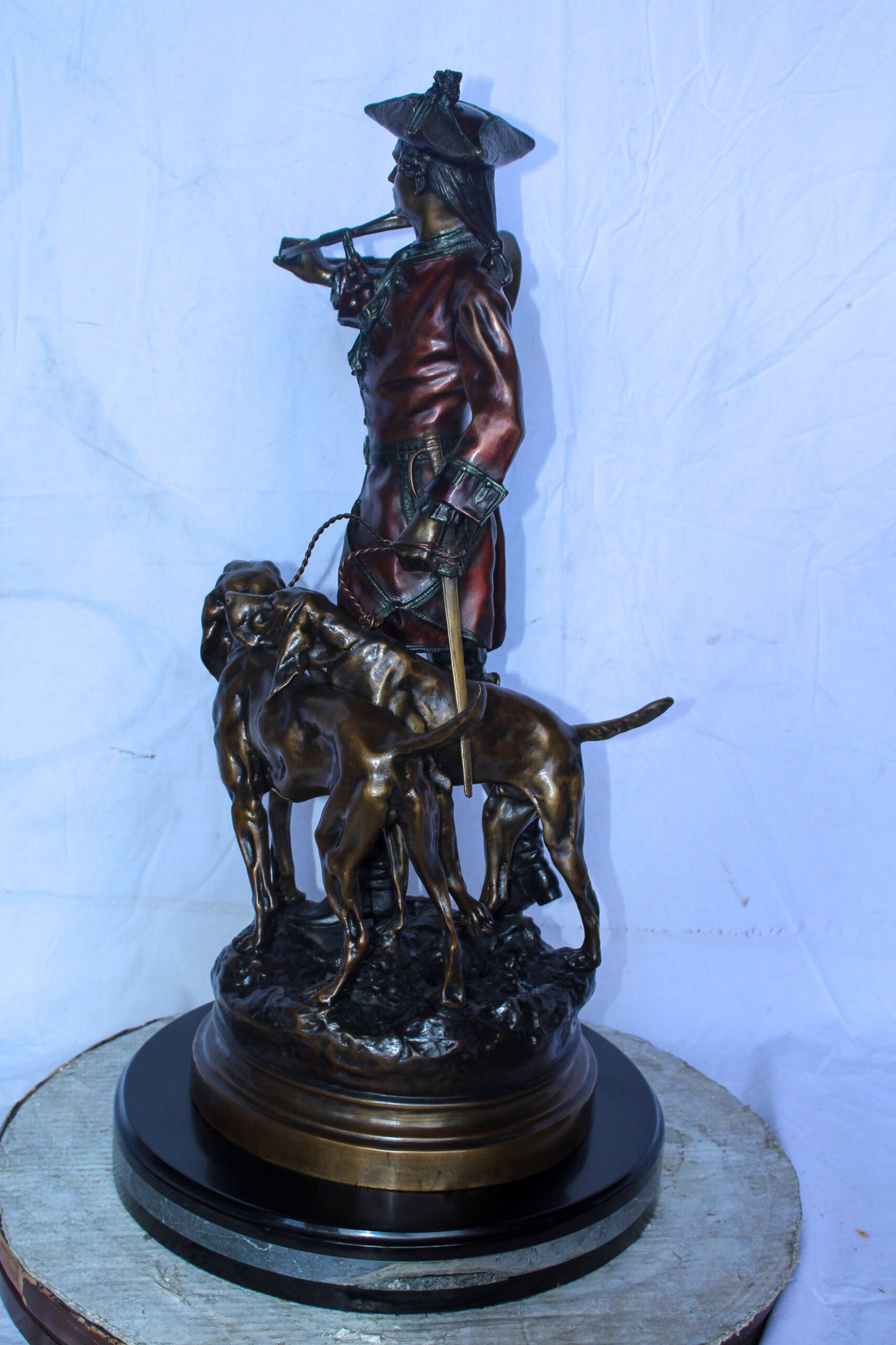 Hippolyte Moreau and Prosper Lecourtier Bronze Statue Replica 18" x 16" x 33"H
