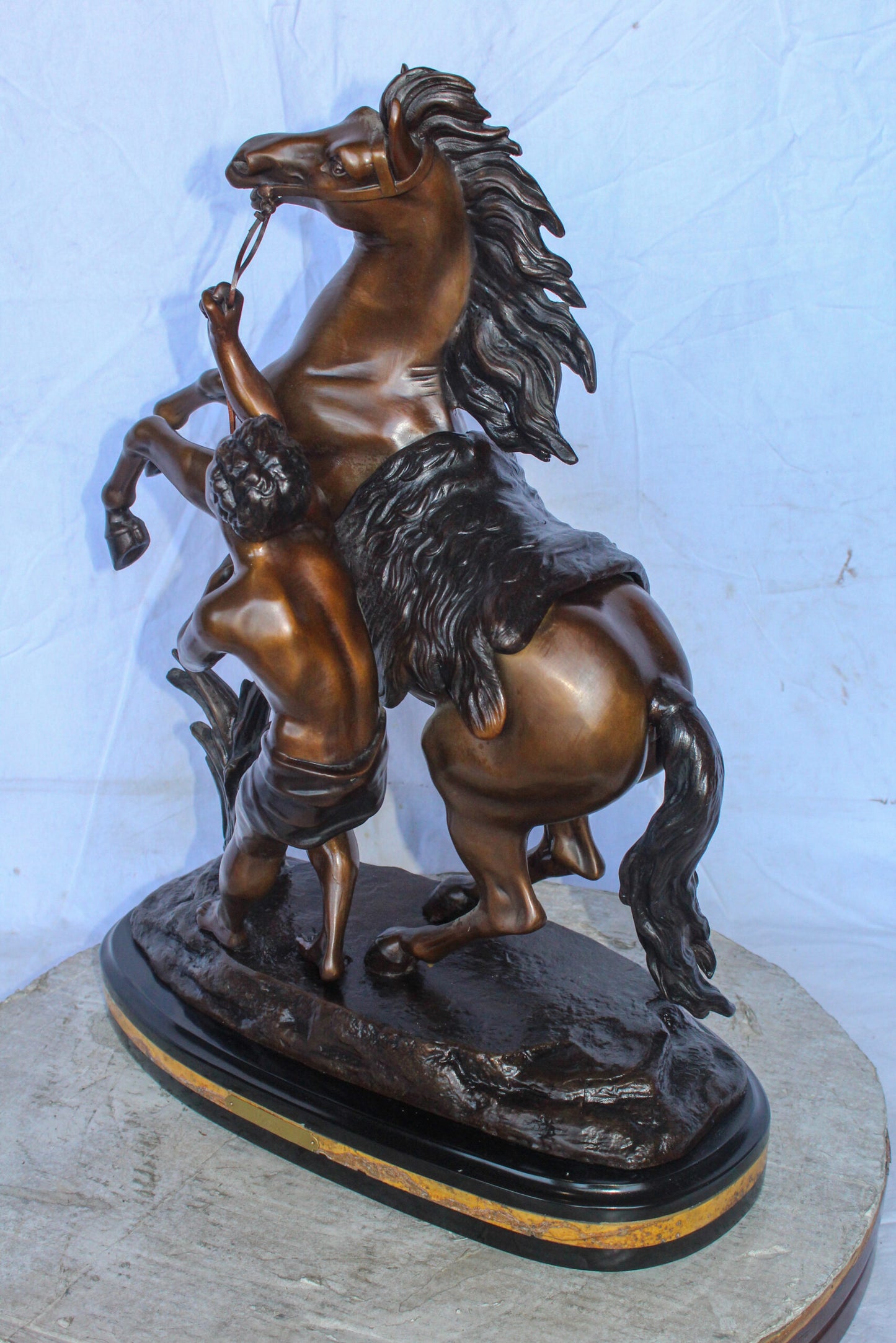 Guillaume Coustou Replica of Marley Horse Bronze Statue 20" x 10" x 25"H