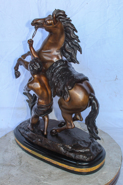 Guillaume Coustou Replica of Marley Horse Bronze Statue 20" x 10" x 25"H