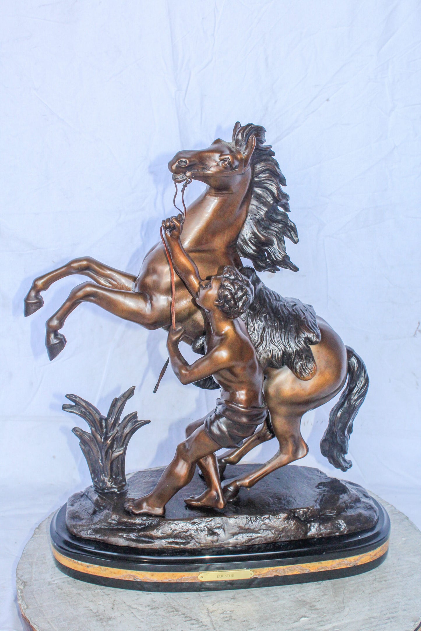 Guillaume Coustou Replica of Marley Horse Bronze Statue 20" x 10" x 25"H