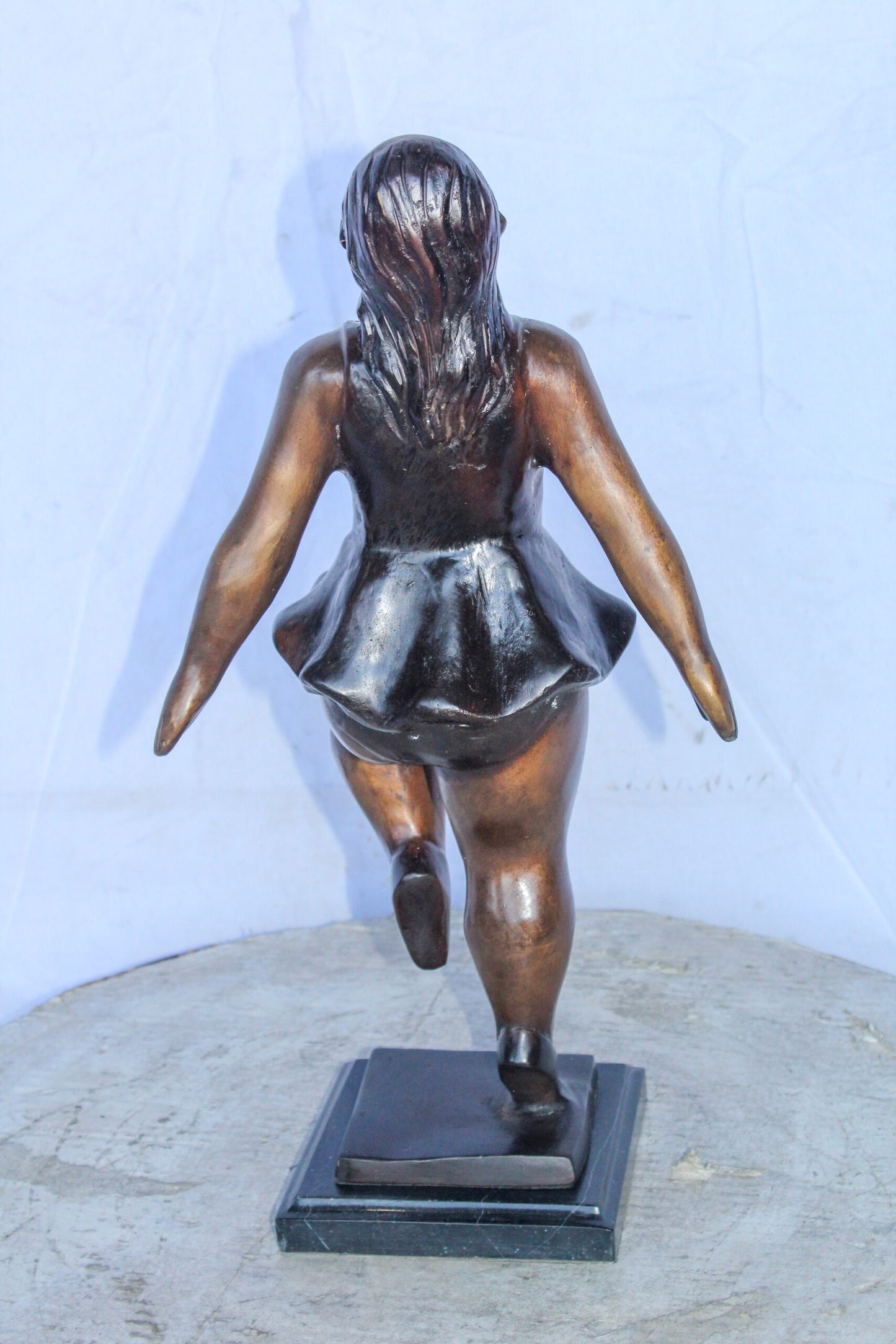 Botero Replica Heavy Ballerina Dancer Bronze Statue, Elegant Art 10" x 6" x 19"H