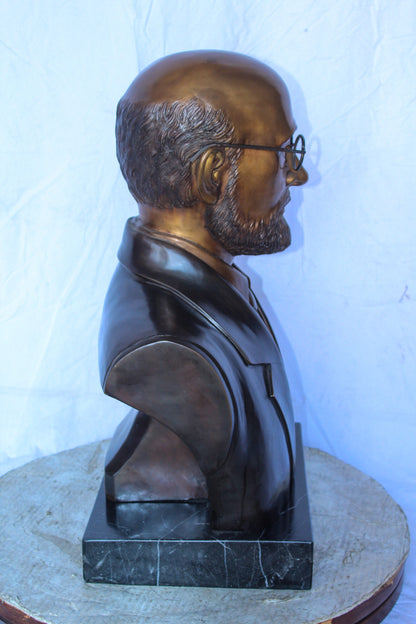 Janusz Korczak Bronze Statue, The Holocaust Hero Tribute 15" x 11" x 25"H