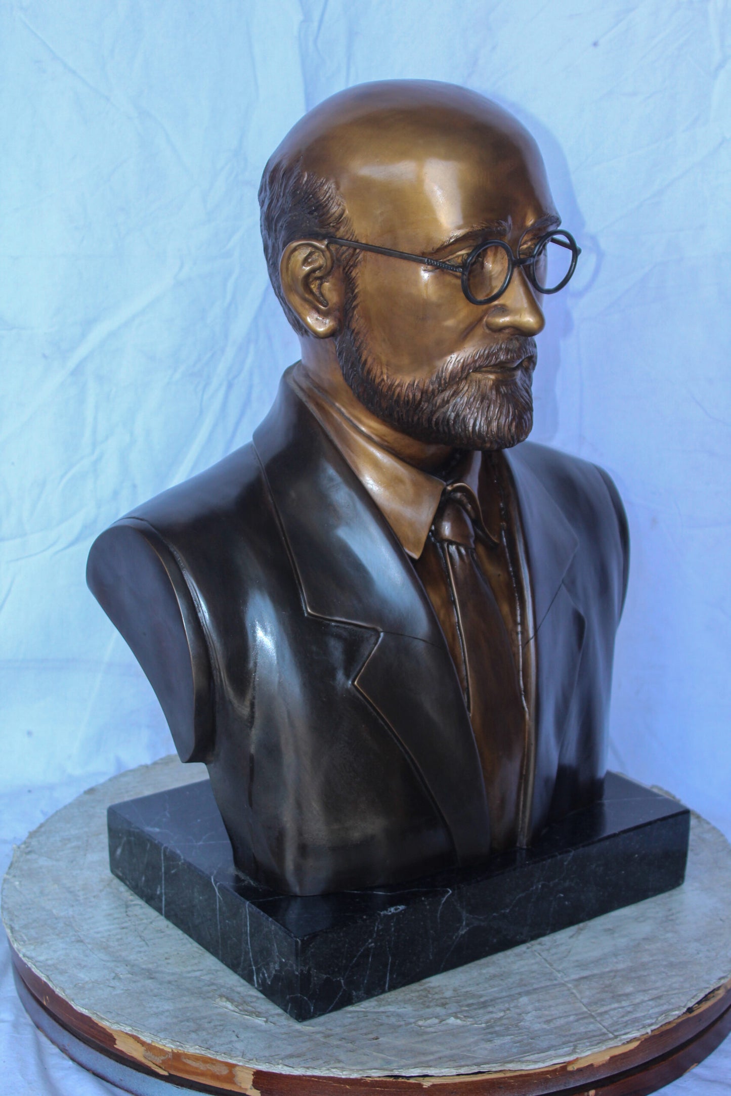 Janusz Korczak Bronze Statue, The Holocaust Hero Tribute 15" x 11" x 25"H