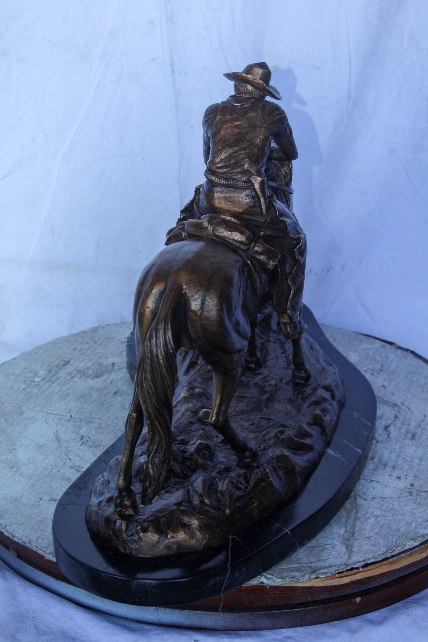 Remington Double Trouble Bronze Statue, Dynamic Western Decor 28" x 15" x 17"H