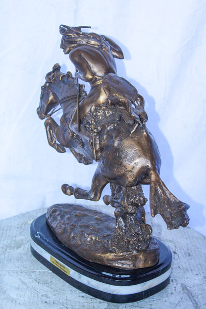 Cheyenne Bronze Statue, A Remington Replica, Iconic Western Art 23" x 9" x 20"H