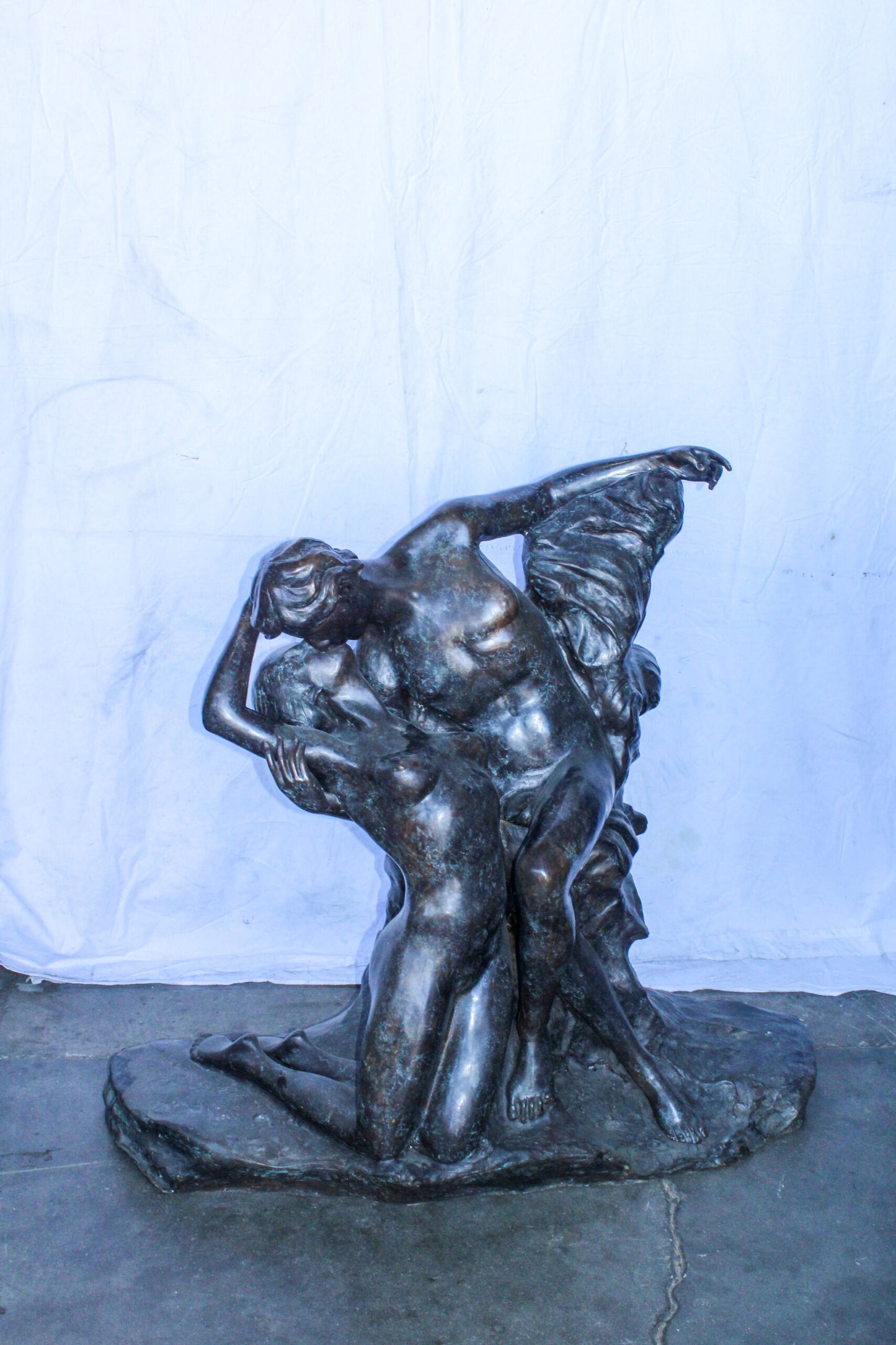 The Kiss or Eternal Springtime Bronze Statue, Rodin Replica 49" x 20" x 44"H
