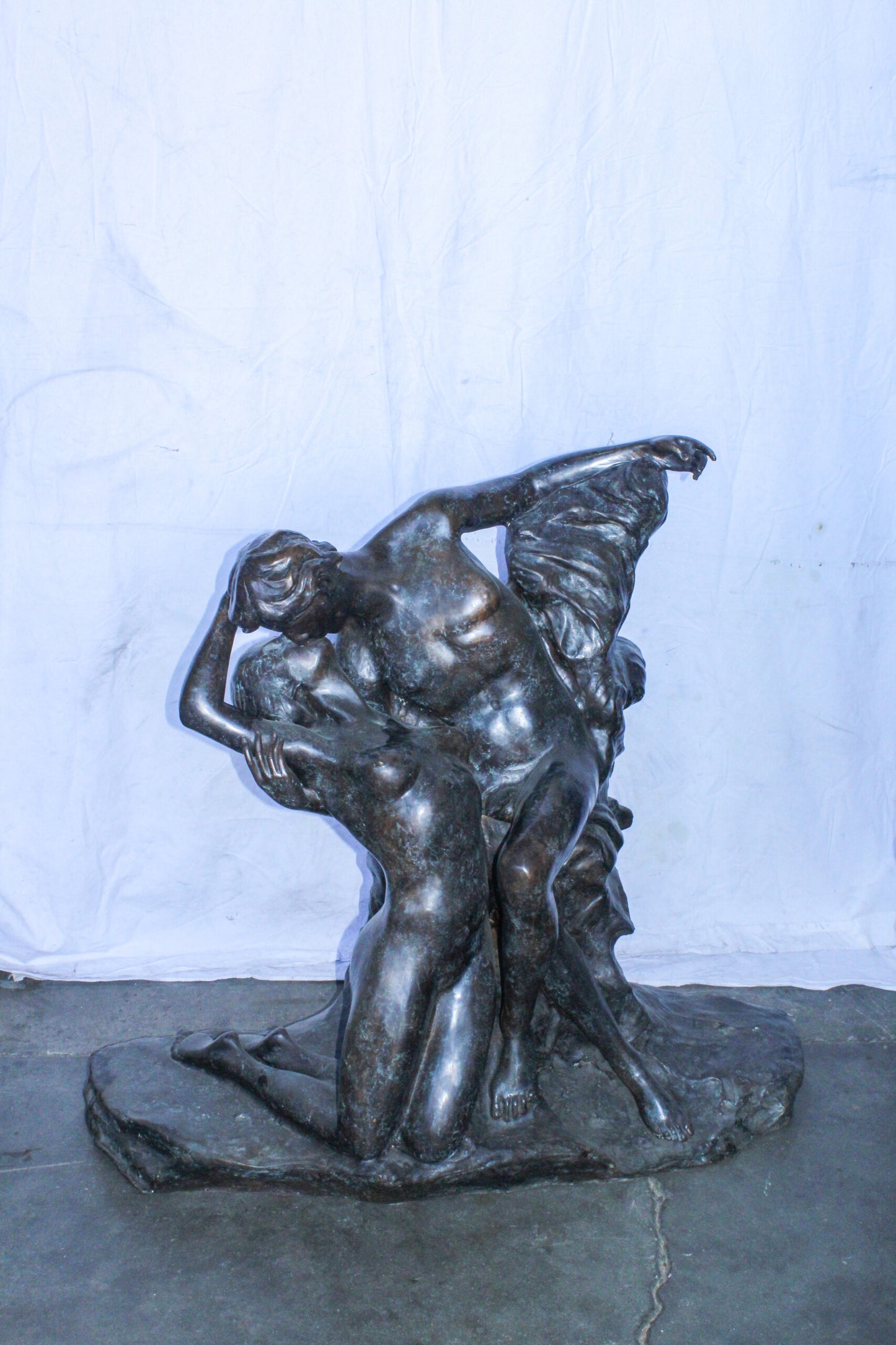 The Kiss or Eternal Springtime Bronze Statue, Rodin Replica 49" x 20" x 44"H