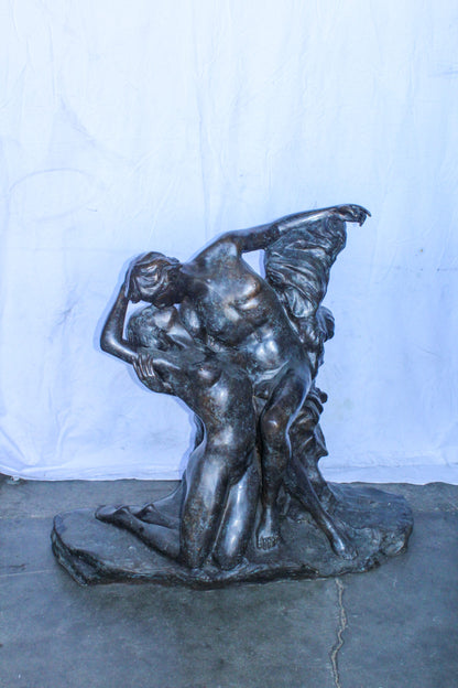 The Kiss or Eternal Springtime Bronze Statue, Rodin Replica 49" x 20" x 44"H
