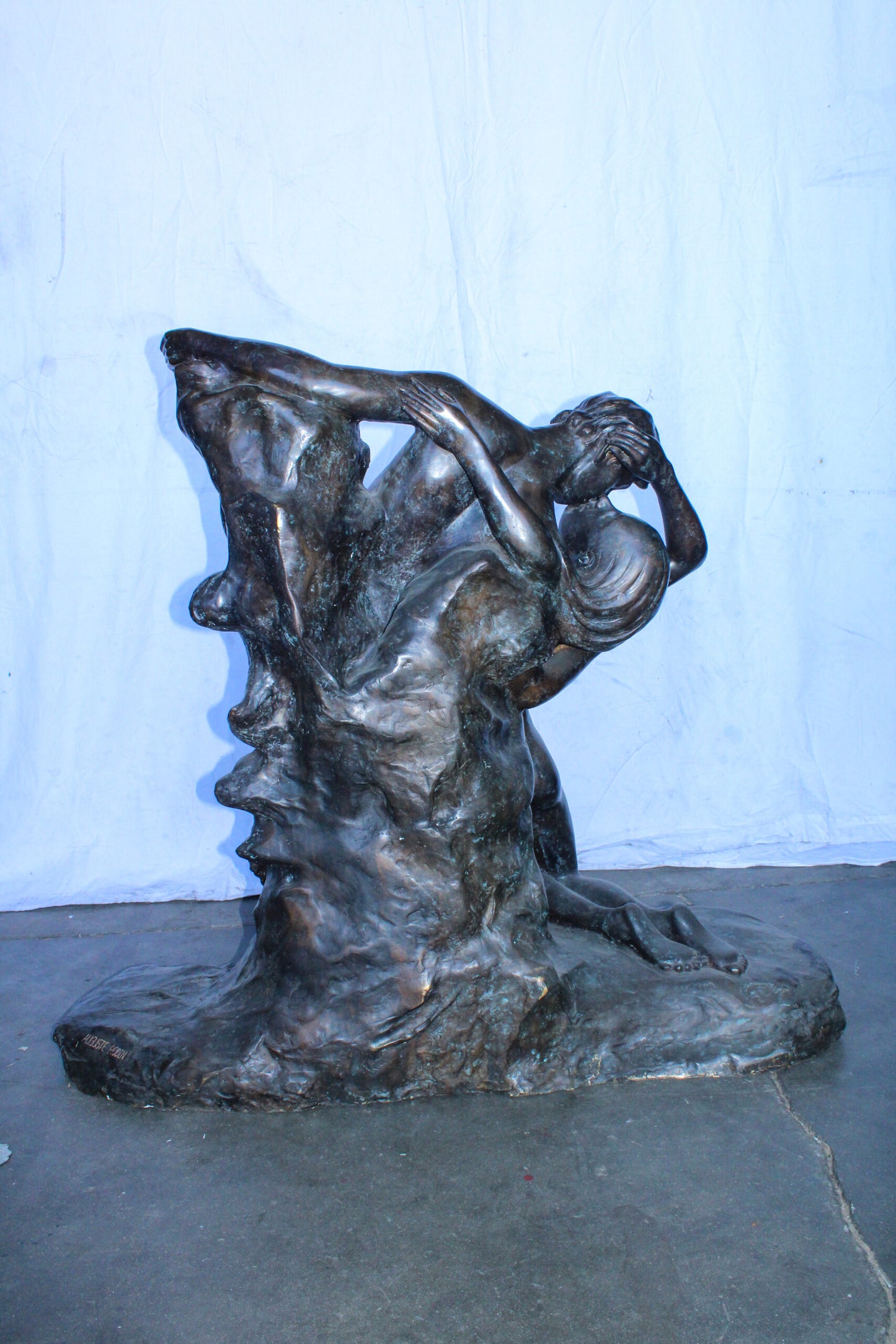 The Kiss or Eternal Springtime Bronze Statue, Rodin Replica 49" x 20" x 44"H