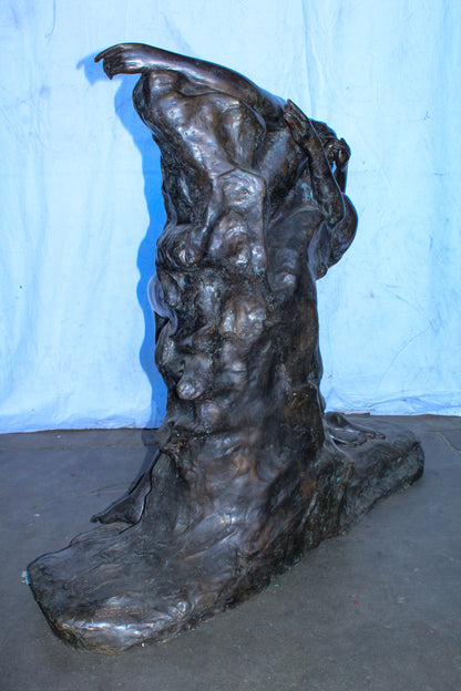 The Kiss or Eternal Springtime Bronze Statue, Rodin Replica 49" x 20" x 44"H