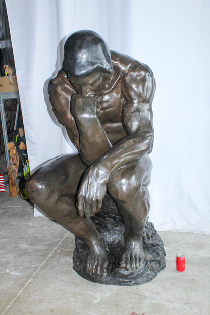Large Size Bronze Replica of The Thinker by Rodin Sculpture 55" x 33" x 69"H