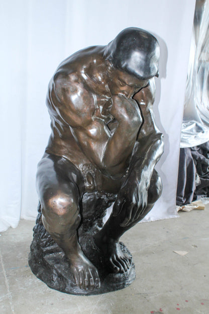 Large Size Bronze Replica of The Thinker by Rodin Sculpture 55" x 33" x 69"H