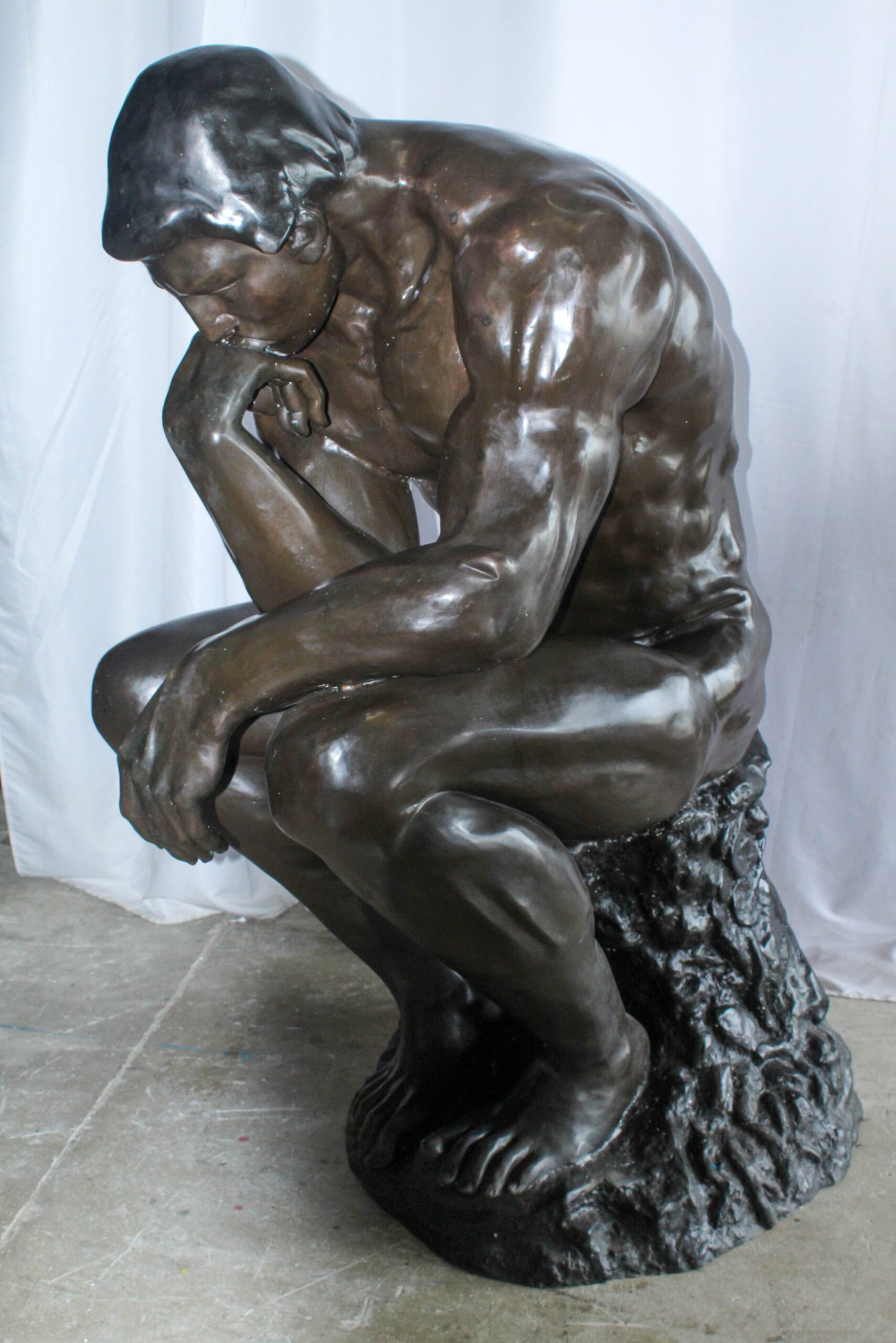 Large Size Bronze Replica of The Thinker by Rodin Sculpture 55" x 33" x 69"H