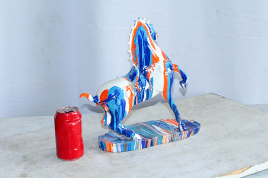 Modern Color Splash Horse Statue Tabletop Home Decor 13" x 6" x 13"H