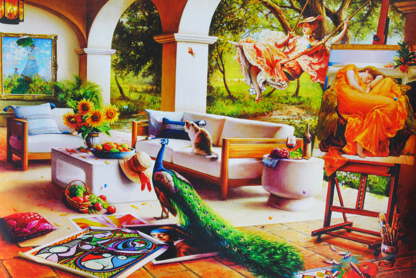 Orlando Quevedo A Day in Paradise Giclee Original Painting, 24"x20"