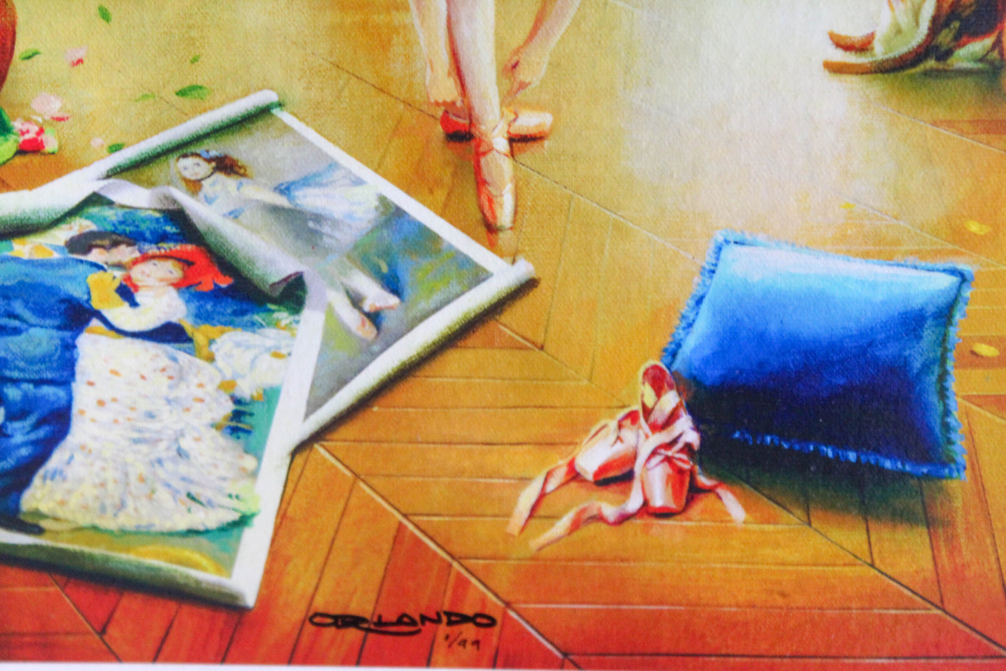 Orlando Ballerinas Getting Prepared Giclee Original Painting, 24"x20"