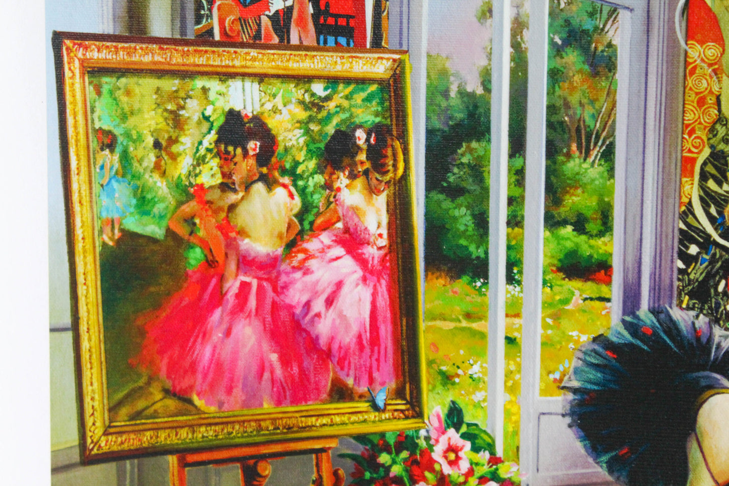 Orlando Ballerinas Getting Prepared Giclee Original Painting, 24"x20"