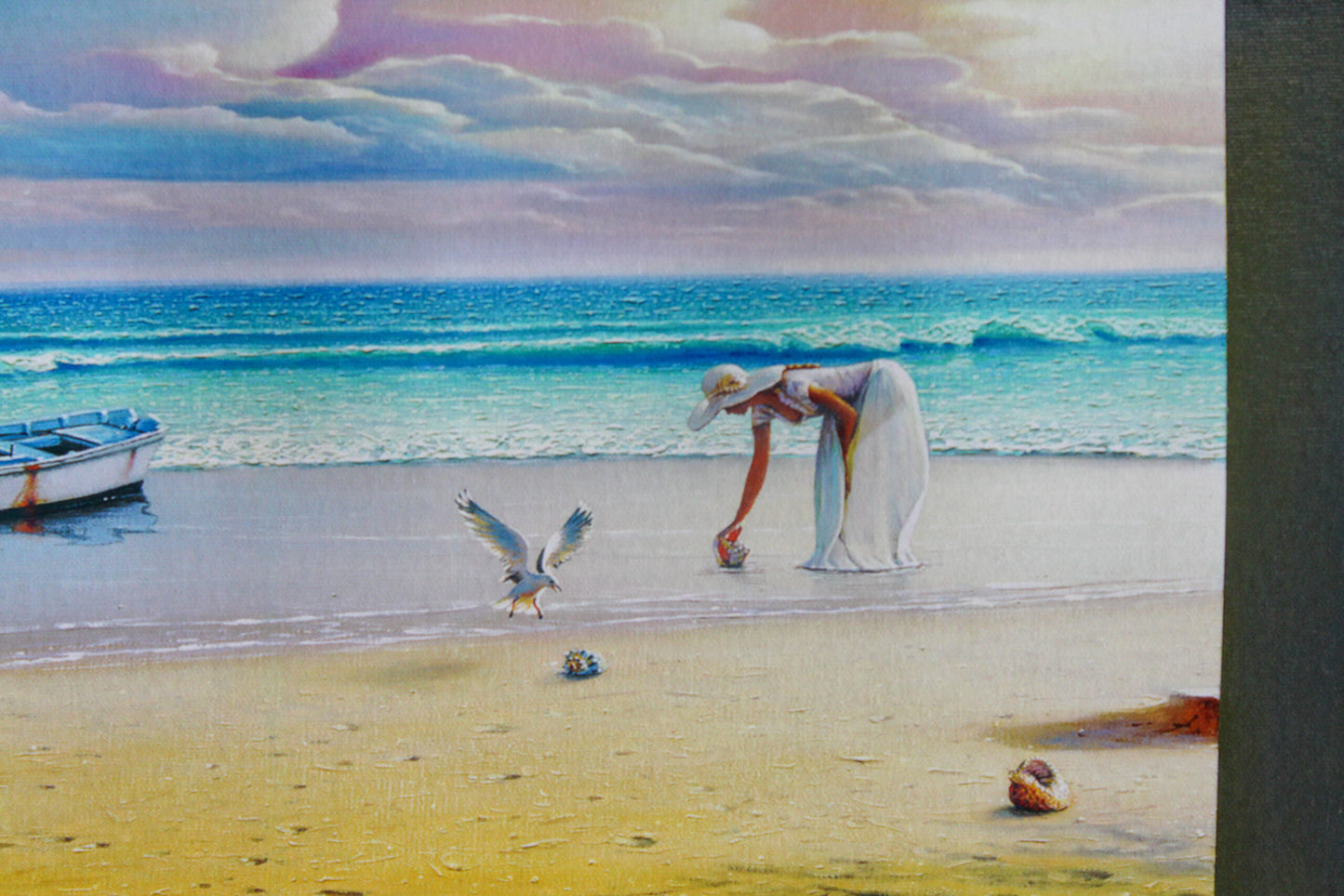 Micha Seashells Giclee on Canvas Limited Edition Of 99 Prints, 30"x17"