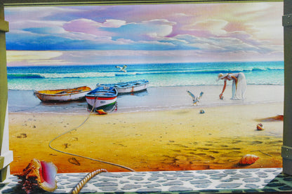 Micha Seashells Giclee on Canvas Limited Edition Of 99 Prints, 30"x17"