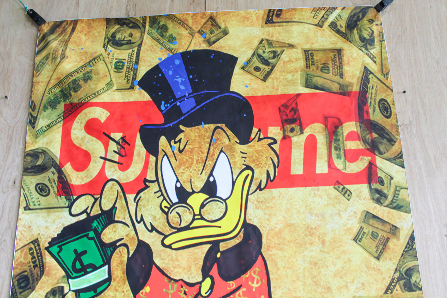 Pop Art Scrooge McDuck Supreme Money Painting Street Style, 46"x71"