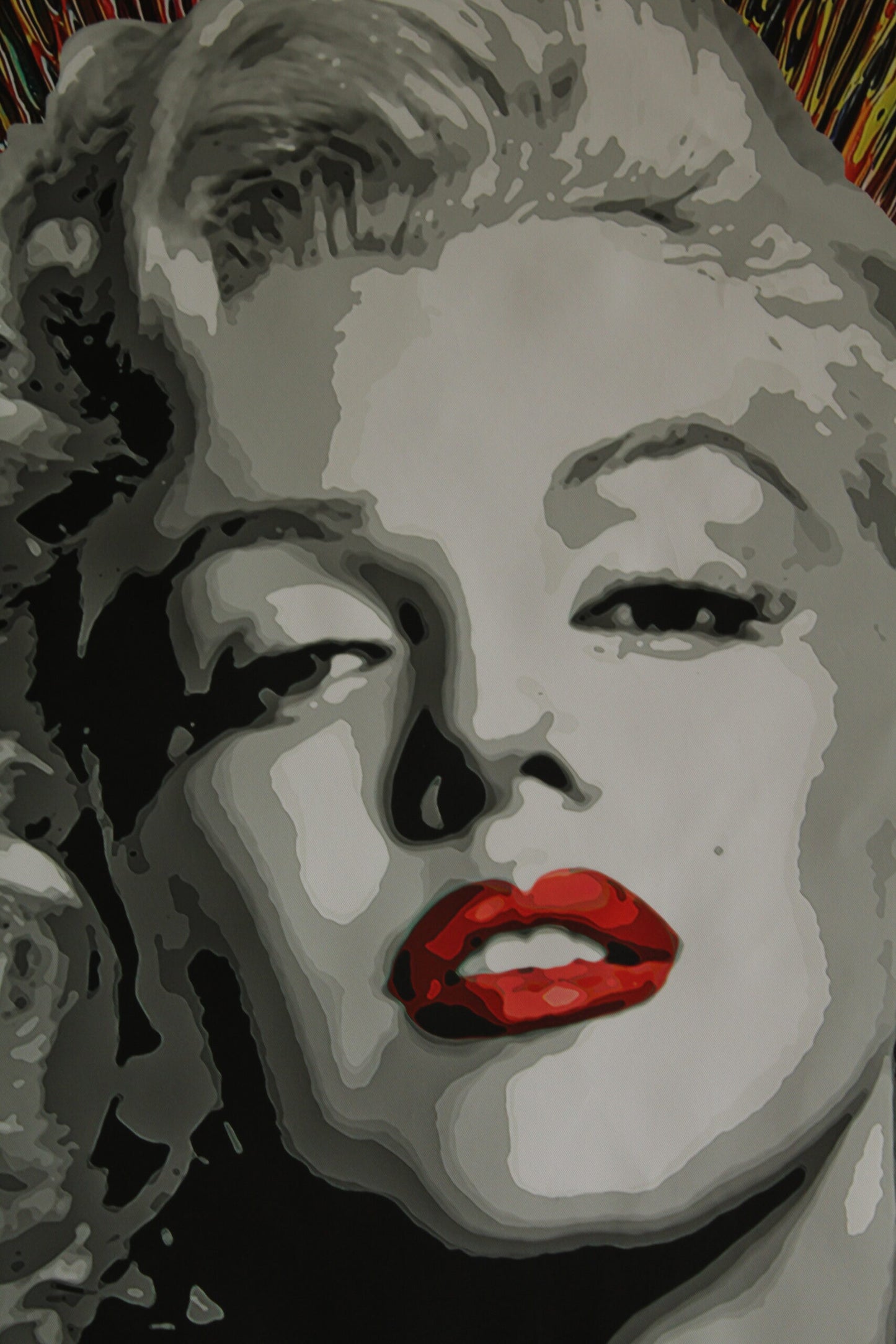 Marilyn Monroe Pop Art on Unstretched Giant Size Canvas, 44"x64"