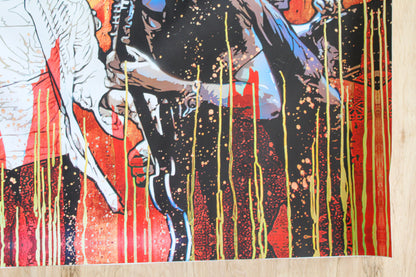 Rolling Stones Band, Giant Graphic Art Print Poster Music Backgrounds, 62"x42"