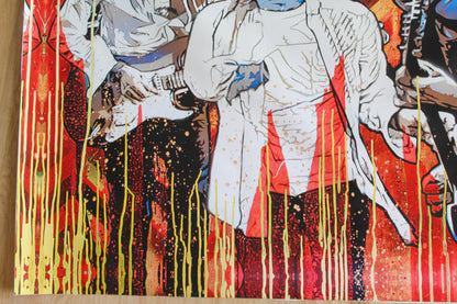 Rolling Stones Band, Giant Graphic Art Print Poster Music Backgrounds, 62"x42"