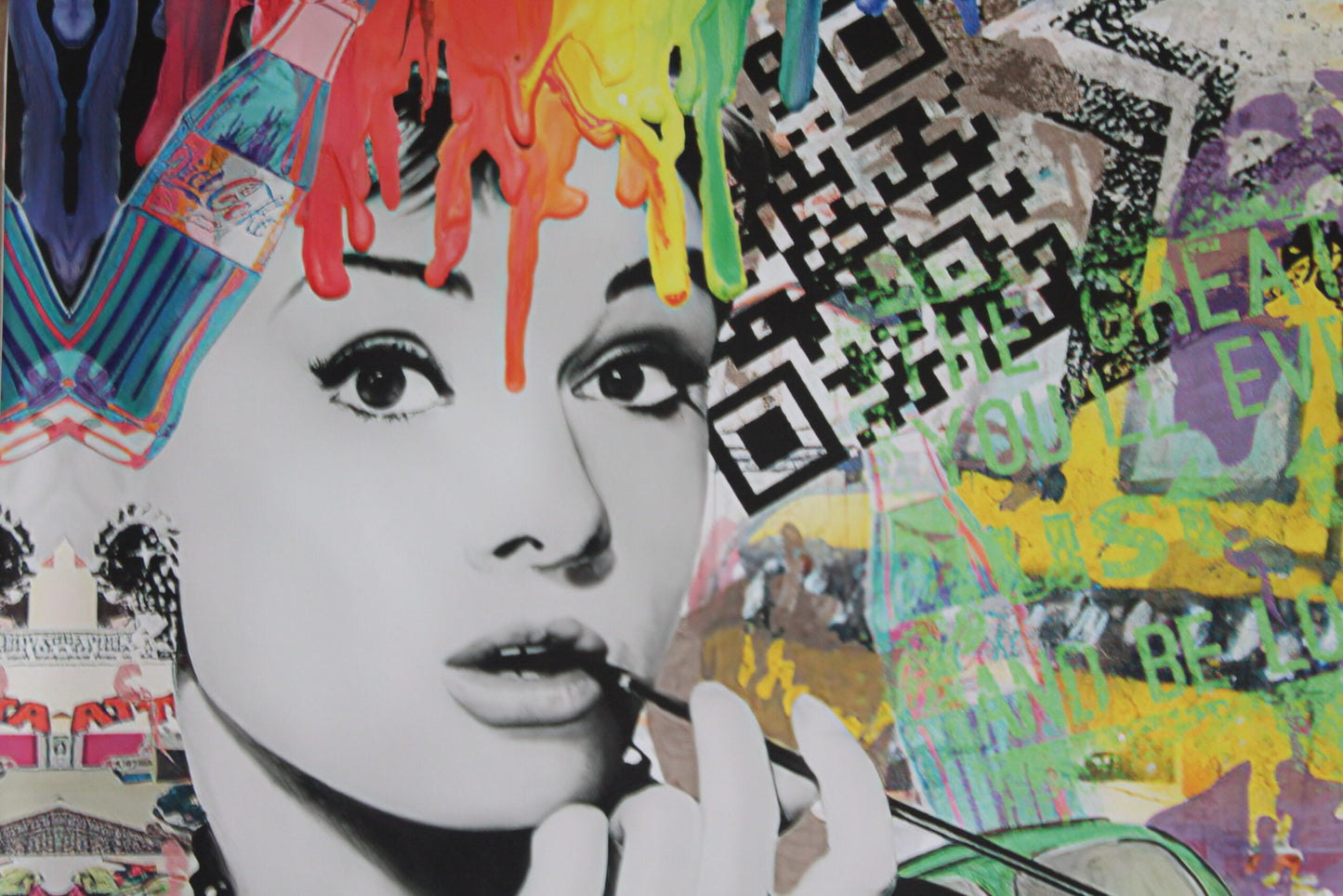 Love Is The Answer, Oliver Neilson Replica, a Giant Unstretched Canvas, 64"x44"
