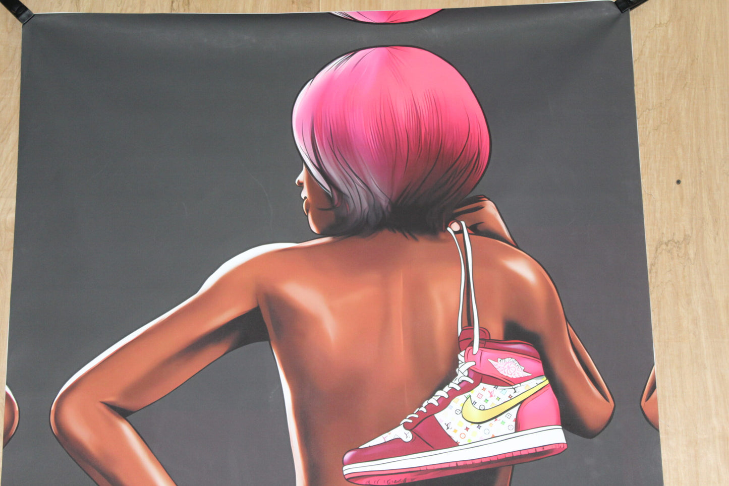 Louis Vuitton Retro Nike Jordan 1 fashion Giant Unstretched painting, 44"x64"