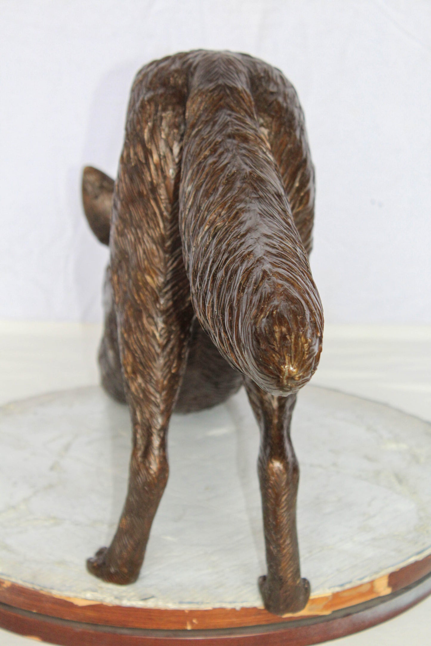 Bronze Stretching Wolf Statue Graceful Wildlife Home Décor 49" x 10" x 20"H
