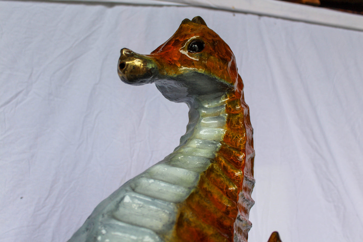 Bronze Seahorse And Baby Statue Ocean Reef Art Décor 16" x 14" x 43"H
