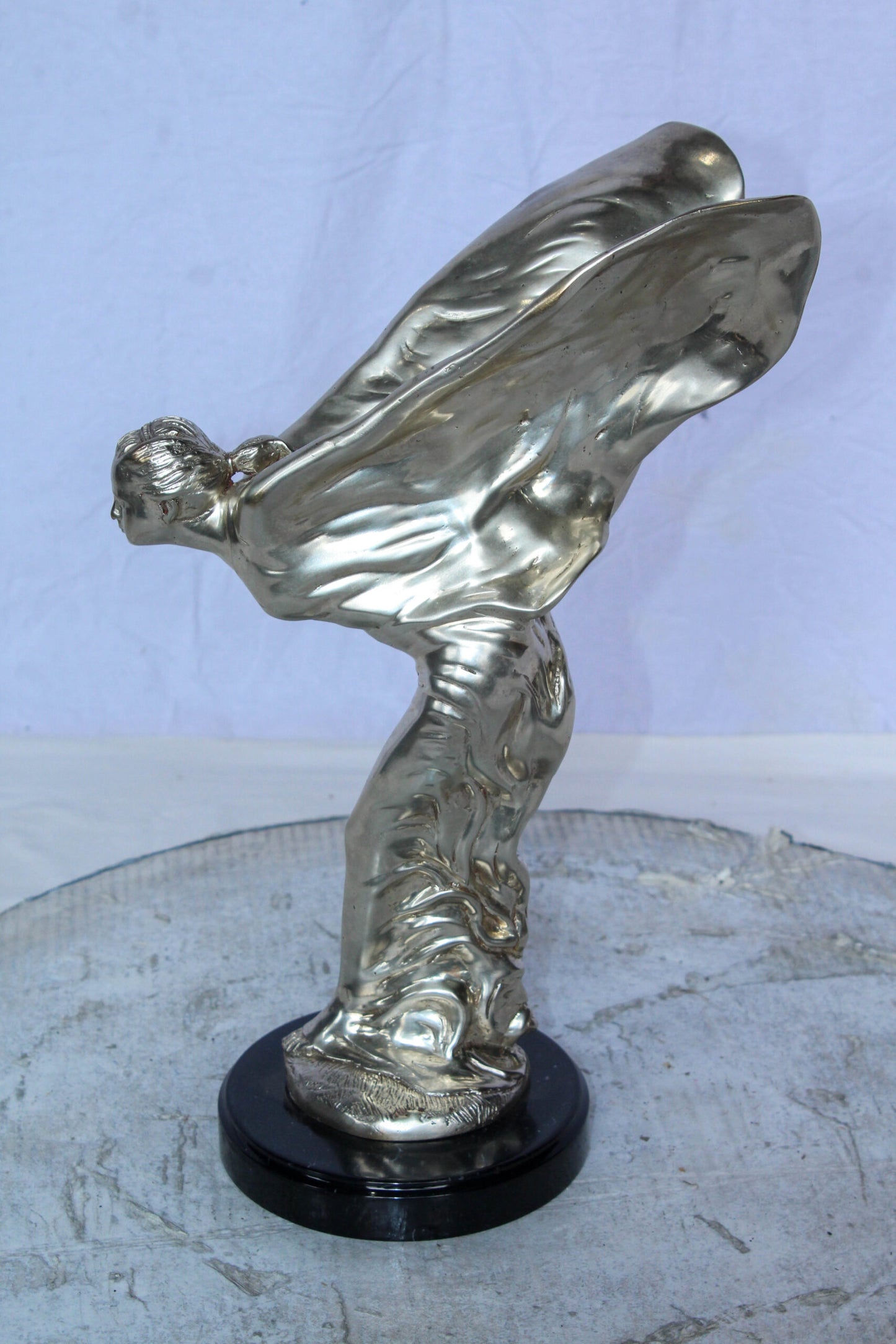 Spirit of Ecstasy Rolls Royce Replica Bronze Statue 7" x 11" x 16"H