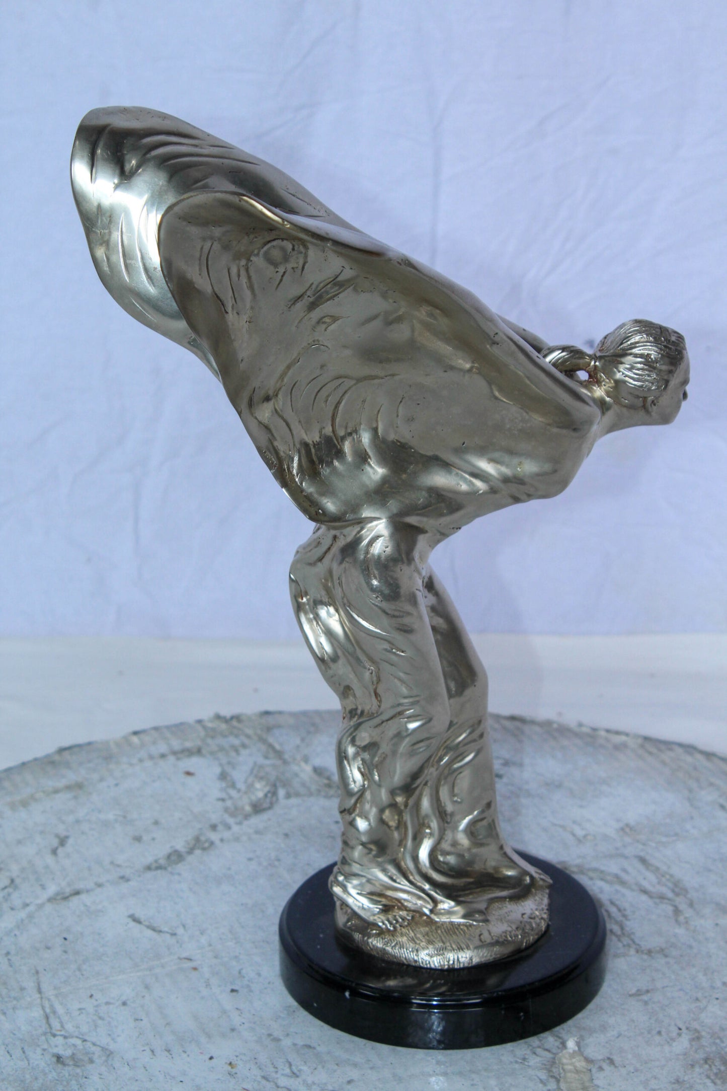 Spirit of Ecstasy Rolls Royce Replica Bronze Statue 7" x 11" x 16"H