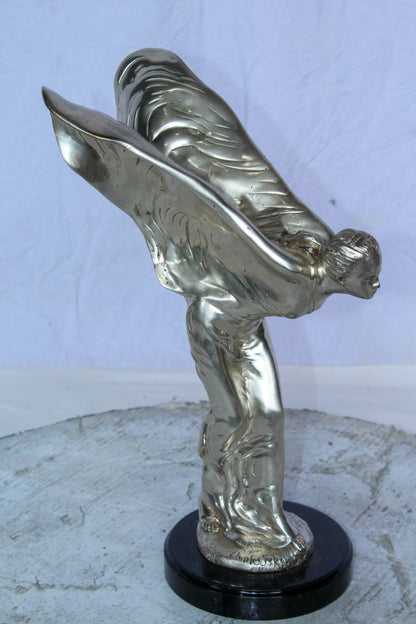Spirit of Ecstasy Rolls Royce Replica Bronze Statue 7" x 11" x 16"H