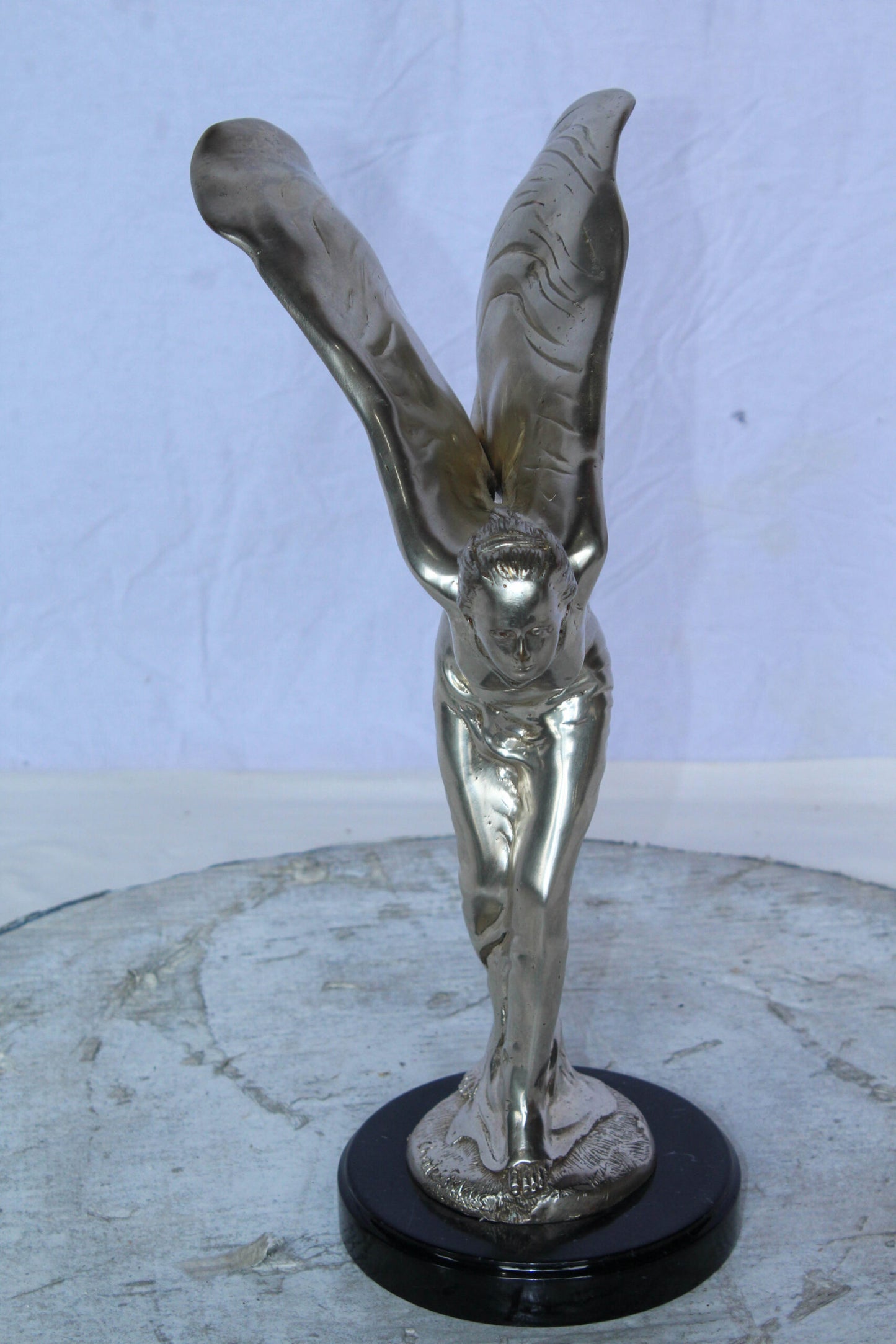 Spirit of Ecstasy Rolls Royce Replica Bronze Statue 7" x 11" x 16"H
