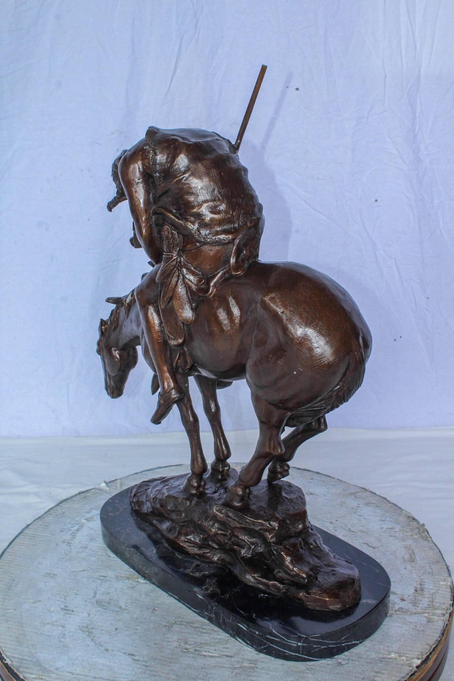 End of the Trail American Warrior Statue Remington Replica 20" x 8" x 25"H