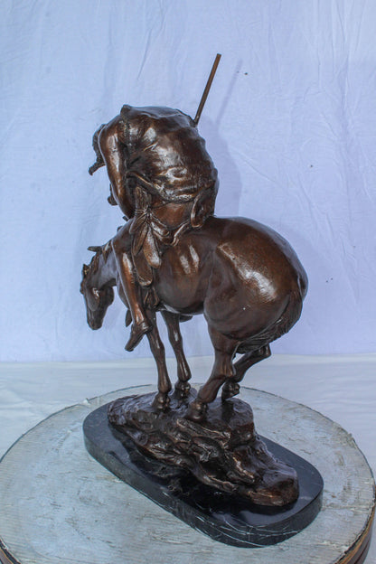 End of the Trail American Warrior Statue Remington Replica 20" x 8" x 25"H