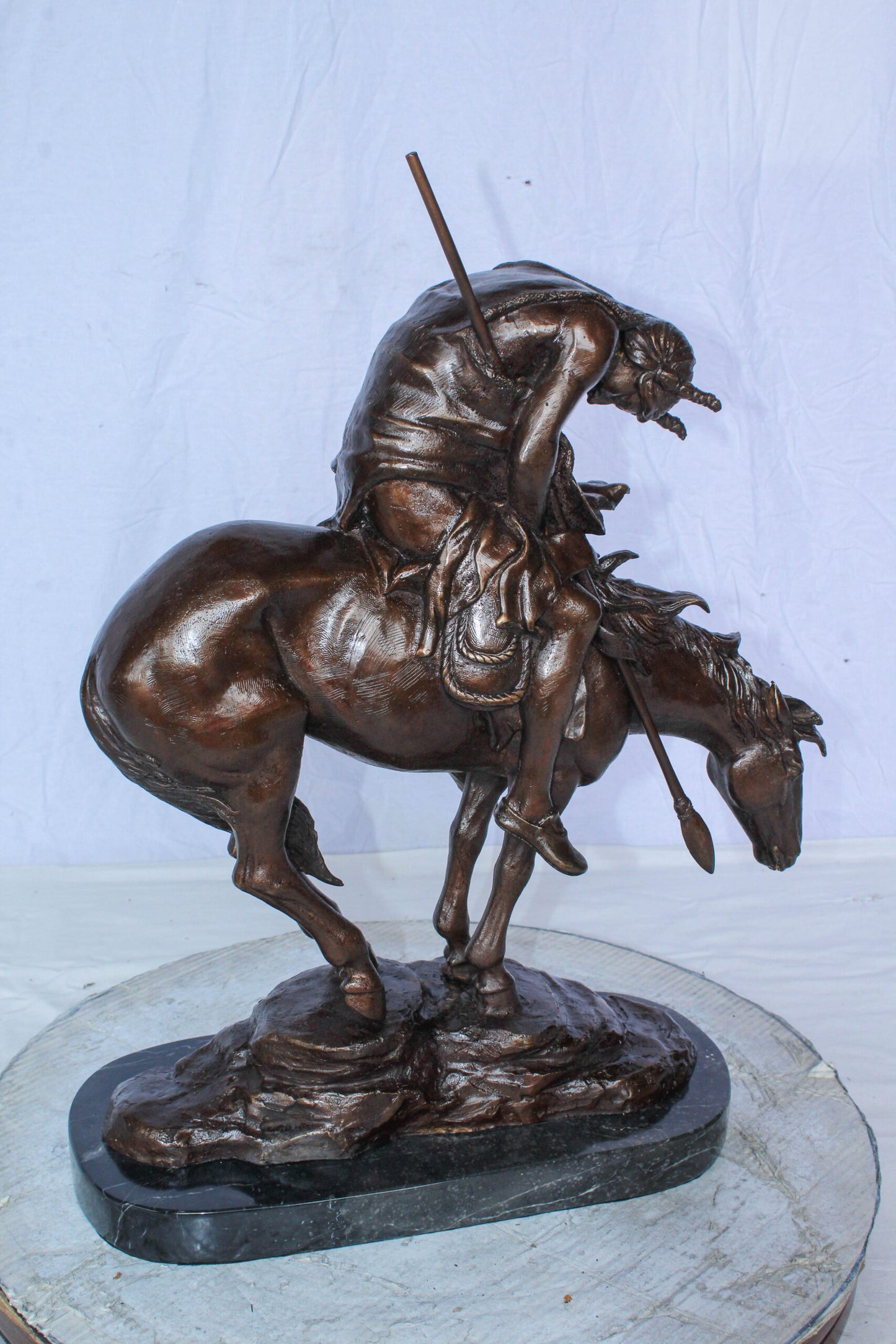 End of the Trail American Warrior Statue Remington Replica 20" x 8" x 25"H