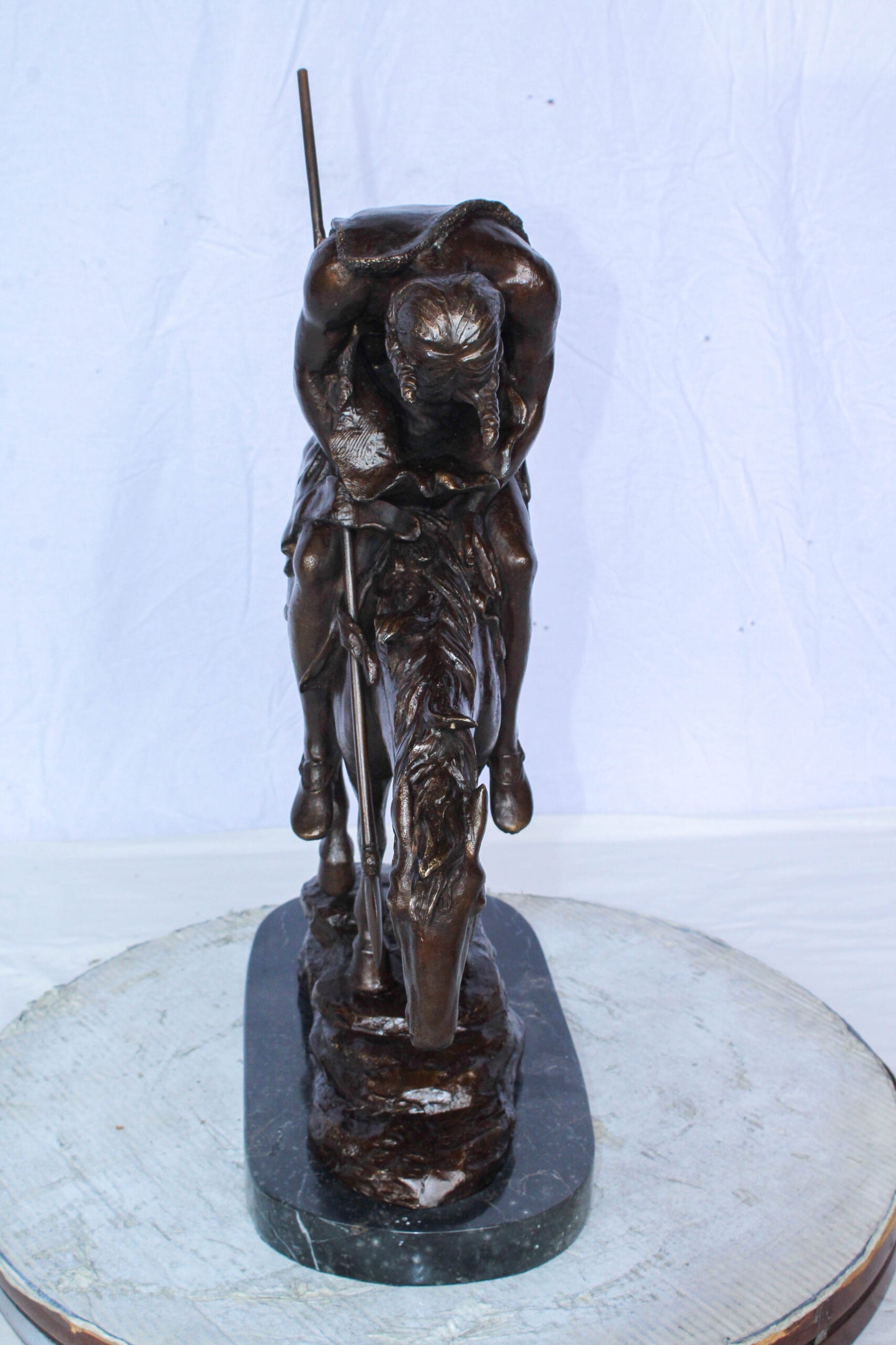End of the Trail American Warrior Statue Remington Replica 20" x 8" x 25"H