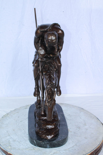 End of the Trail American Warrior Statue Remington Replica 20" x 8" x 25"H