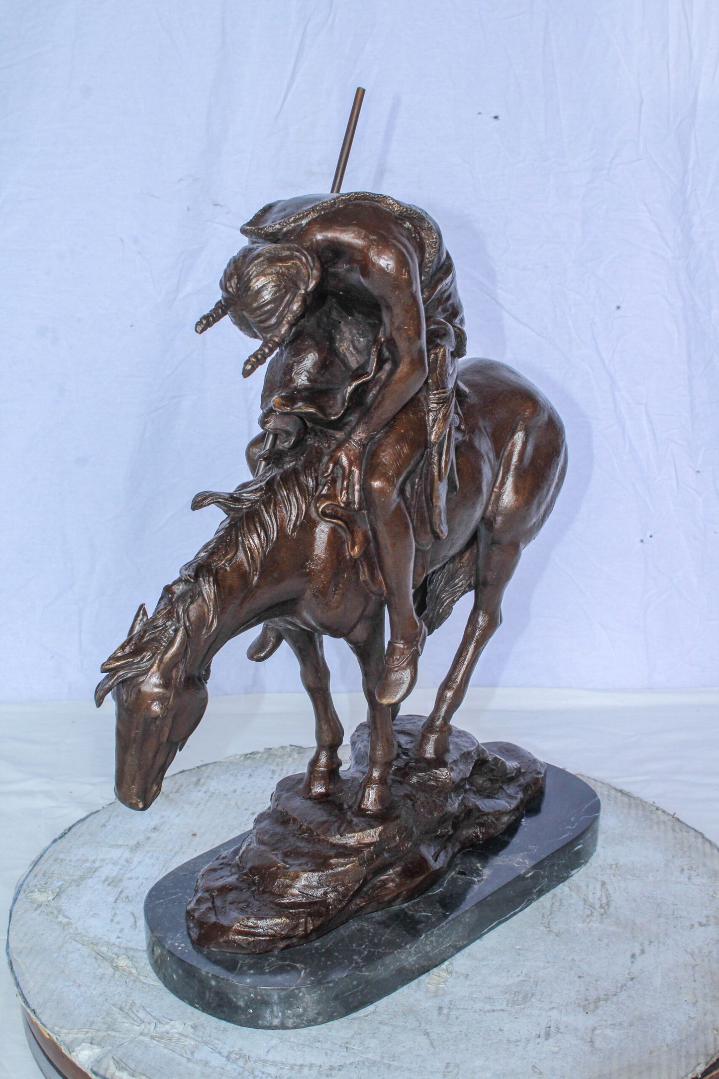 End of the Trail American Warrior Statue Remington Replica 20" x 8" x 25"H
