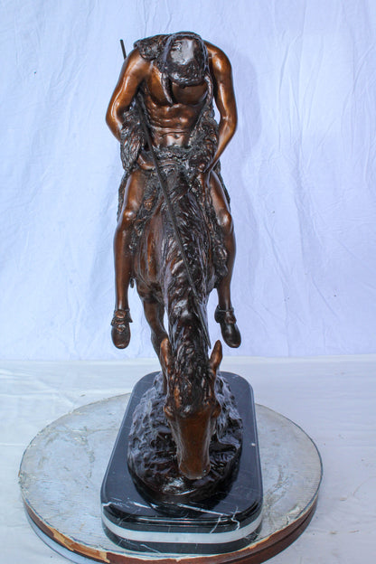 End of the Trail Native American Bronze Sculpture Replica 29" x 11" x 32"H